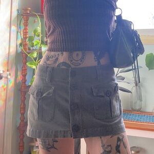 Y2K Hollister Micro-Mini Army Skirt